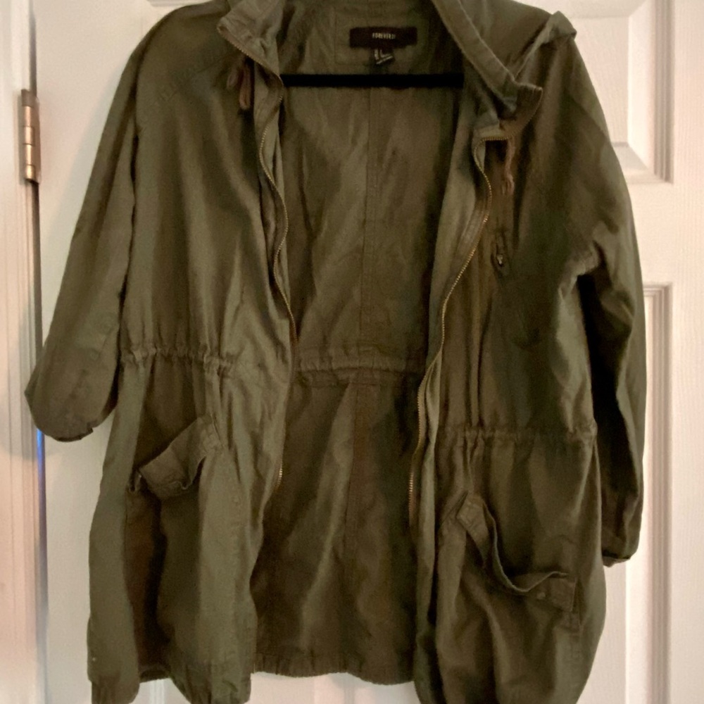 Army Green Hooded Jacket